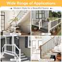 10 Pcs Iron Balusters for Staircase, 1/2" x 36" Wrought Iron Balusters, Metal Square Straight Hollow Iron Spindles for Stairs, Black Iron Stair Balusters for Staircase Interior