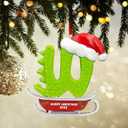 26 Letter Ornaments for Christmas Tree Decoration,Personalized Letters Ornaments, Initial Christmas Ornament, Hanging DIY Letter Xtmas Dinosaur Ornament, Gifts for Family Friends (W)