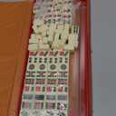 Abaodam Mini Mahjong Set Portable Travel Mahjong Game with 144 Tiles 2 Spare Tiles 2 Dice 4 Racks and Storage Box for Family Parties and Outdoor Entertainment