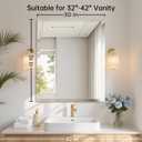 30x36 Inch Rectangle Frameless Mirror, Beveled Bathroom Mirror, Frameless Wall Mirror with 1" Beveled Edge for Bathroom Vanity, Entryway, Living Room
