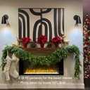 2PCS 9FT Christmas Garland Norfolk Pine Garland Real Touch Artificial Greenery Garland for Mantle Fireplace Table Indoor Outdoor Decor (9 ft (1 Pack- Young ))