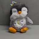 MIAODAM Breathing Stuffed Animal Penguin Plush with Realistic Breathing Action and Lighted Music Perfect for Babies and Kids