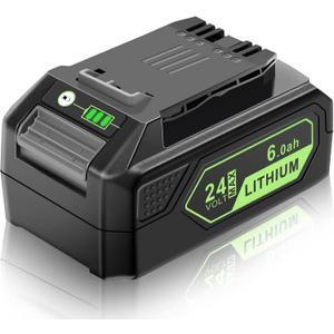 24V Battery Replacement for Greenworks: 24 Volt 6.0Ah for Greenworks 24V Lithium ion Lawn Mower Trimmer Weed Blower Battery MAX 29842 29852 LB24A020