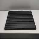 Art3d Slat Wall Panel, 3D Fluted Textured Panel 12-Tile 19.7 x 19.7in. - Black (Square - Black)