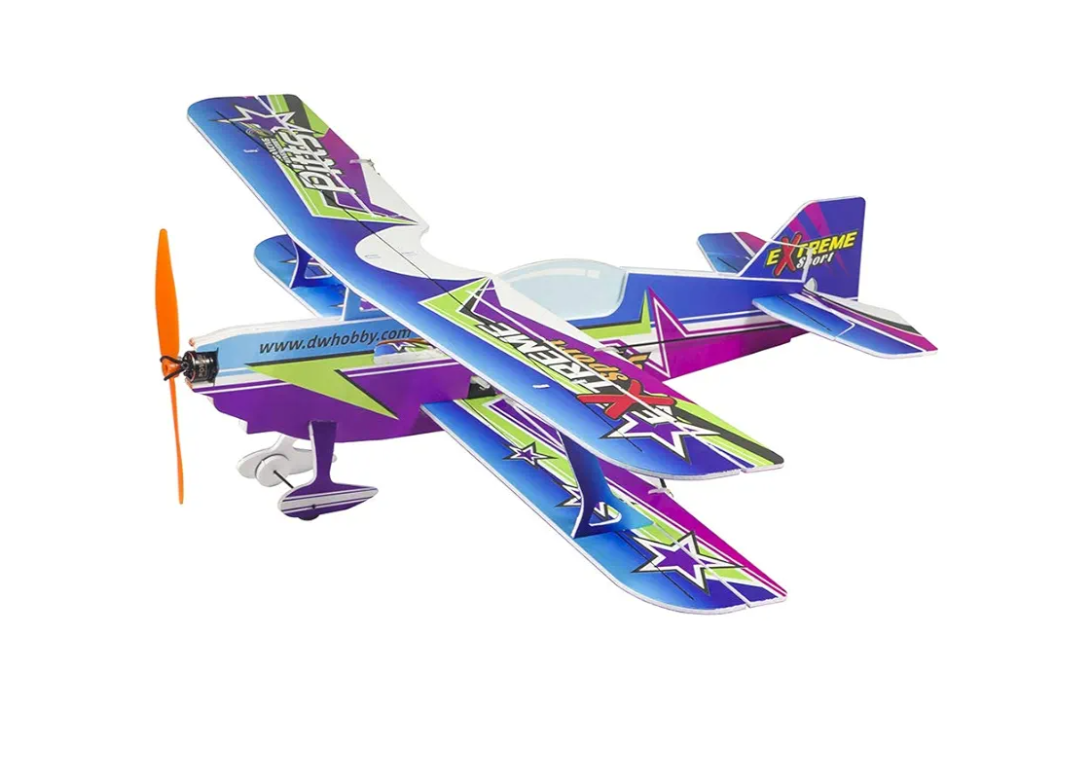 Viloga Mini RC Plane Kit PP Foam Airplane, 450mm Wingspan Pitts 3D Aerobatic Biplane Model Kit to Build for Adults, DIY Sport Airplane for Indoor & Park Flyer (KIT)