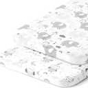 Joey + Joan Bedside Bassinet Fitted Sheets for Milliard Bedside Bassinet Side Sleeper Buttery Soft 100% Cotton 2 Pack