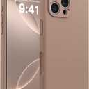 AOTESIER Magnetic Case for iPhone 16 Pro Max, Upgraded Silicone | Full Camera Protection | Integrated Camera Control Button | MagSafe Compatible|Anti-Scratch Microfiber Lining Phone Case, Light Brown