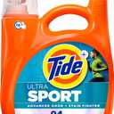 Tide Ultra Sport Liquid Laundry Detergent, 132 fl oz, 94 Loads, Laundry Detergent Liquid with Advanced Sweat plus Stain Fighters