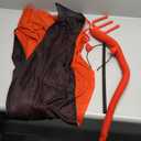 Halloween Devil Costume Set Devil, Devil Fork and Black Red Reversible Cape for Men Women Teen Halloween Costume Accessories XL
