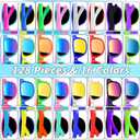 Oleitodh 128 Pack Kids Sunglasses Party Favors, Kid's Neon Sunglasses Bulk, Childrens Sunglasses Boys Girls Eyewear Pack for Goody Bag Fillers Summer Beach Pool Birthday Party Supplies Age for 3-8