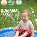 LED Glowing Splash Pad Sprinkler for Kids & Dogs, 60" Non-Slip Outdoor Water Toys Toddler Sprinkler Pool Splash Pad/Play Mat,LED Light Boys Girls Yard Sprinkler Pool for Kids