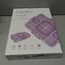 Caperci Original Snackle Box Container - 10-Compartment Snack Divided Serving Tray with Lid & Handle, 2 Dressing Containers, Perfect for Picnic Party, Leak-Proof, Dishwasher Safe, BPA-Free (Orchid)