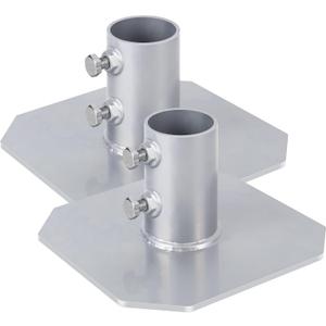 2 Pack Stationary Dock Bottom Pad,Stationary Dock Base Plate,Floating Dock Brackets Hardware for Foot Post Pipe Pole Leg,Support and Hold Docks & Prevent Sinking into Mud