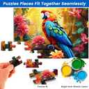4 x 4 Pack 36 Large Piece Puzzles for Seniors,Dementia Puzzle Alzheimer's Activities for Seniors Dogs Parrots Cats Owls Easy Puzzle Memory Games for Seniors Gift for Elderly Seniors Adult
