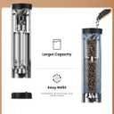 Electric Salt and Pepper Grinder Set with Rechargeable Base - Upgraded Large Capacity, Refillable Pepper Mill Set with LED Light & Adjustable Coarseness, Ideal for Kitchen, Outdoor, BBQ & Gift Giving