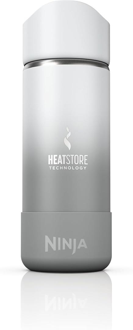 Ninja, Travel Mug, Sip Perfect 16oz, Brings Hot Drinks to Sippable Temperature in Minutes, Stainless Steel, Leak Proof, Dishwasher Safe, Metal Insulated Tumbler, White, DW1603WH