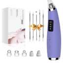 Blackhead Remover Pore Vacuum - Blackhead Remover for Face with 5 Attachments & 3 Suction Levels - Blackhead Vacuum removers for Women & Men (Matte Purple)