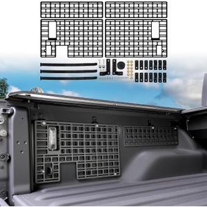 Side Truck Bed Molle Panel Rack System Compatible with 2019-2024 Jeep Gladiator JT 5FT Accessories Cargo Storage Organizer Tools Rack Fit for 19-24 Gladiator JT Accessories (Not Fit 2025)