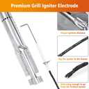 Hisencn Grill Parts for Kitchen Aid 720-0954, 720-0954GA, 720-0733, 720-0733A, 720-0745D, 730-0733, 730-0733A, 730-0954GA, Heat Tent and Grill Burner Replacement Parts for Kitchen Aid 4 Burner Grill