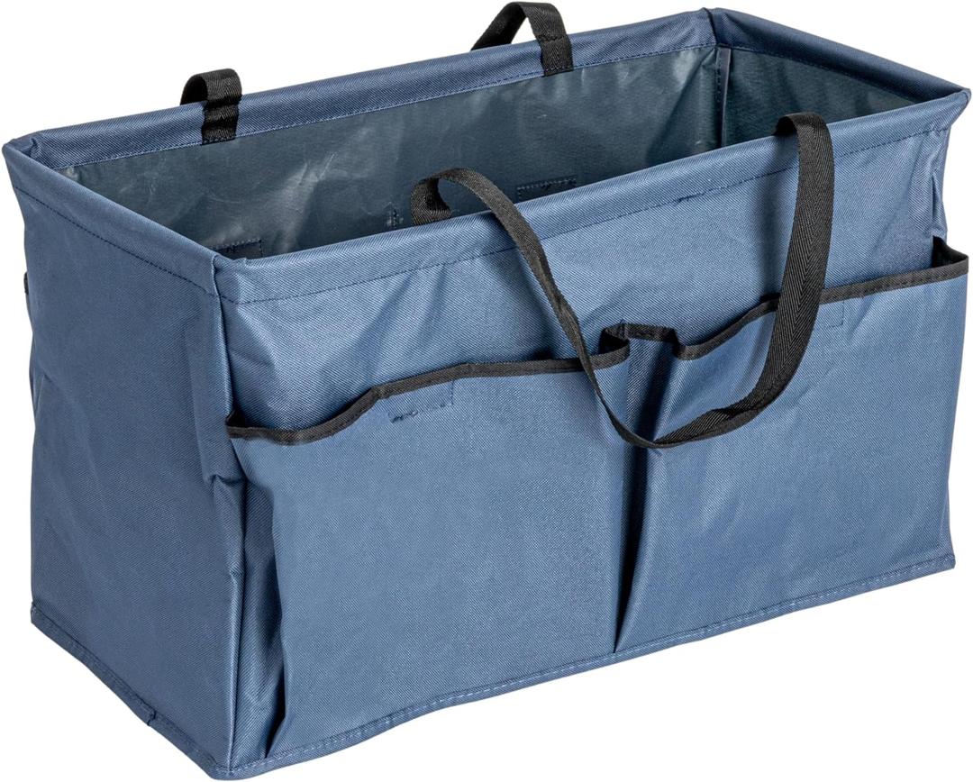 Household Essentials Blue Krush Container All-Purpose Utility Tote with Pockets (
11"L x 22"W x 13"H)