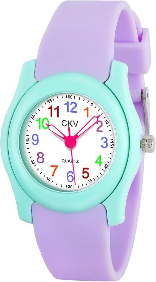 CKV Kids Watch for Boys Girls Watches Age 312, 1.18" Dial3 ATM Waterproof Child Wristwatch Time Teaching Easy to Read Kids Presents