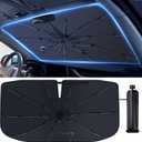 Windshield Sun Shade Umbrella, 55" x 31" Car Sun Shade Windshield Cover, Foldable Car Front Window Protector for Cars, SUVs, Hatchback