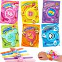 Shyling Valentines Day Gifts for Kids - 24 Pack Valentines Day Cards for Kids School with LED Light Up Fidget Spinner Slap, Valentines Party Favors Glow Toys for Kids Classroom Prize Exchange.