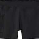 Girls' Swim Shorts, UPF 50+ Sun Protection Fully Lined Pockets Quick-Dry Soft Board Short for Beach Pool (10, Black(with Pocket))