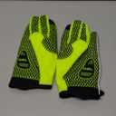 Reflective Summer Cycling Gloves for High Visibility Fluorescent Hi-Vis Gloves with Biomotion Safety, Gel Padding & Touchscreen Fingers M