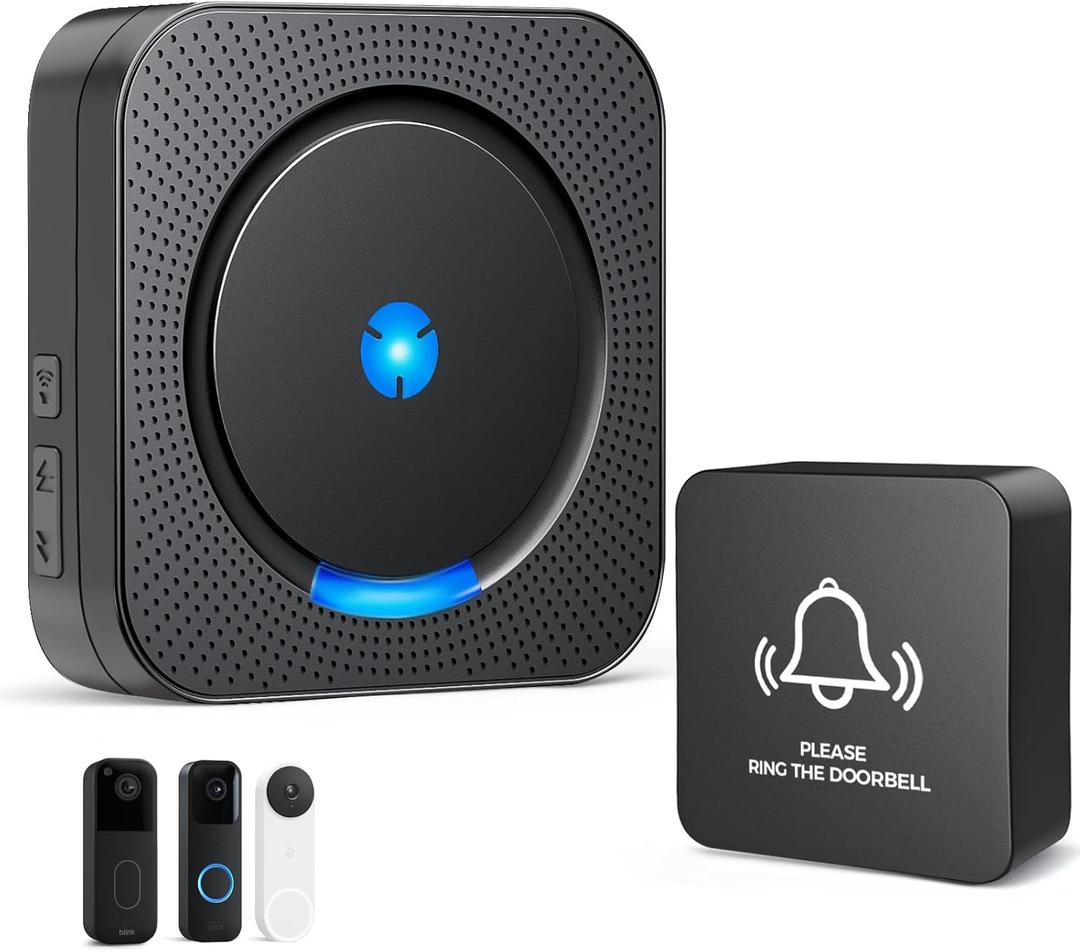 Wireless Doorbell Chime Extender for Home - Digital Door Bells Compatible with Blink Video Doorbell (1st & 2nd Gen)/Google Nest Doorbell (Wired, 2nd & 3rd Gen) / Wired Doorbell Chime