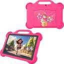 Kids Tablet, Android 14.0 10" Tablets for Kids, Parental Control Toddler Tablet with case Included 2+8MP Dual Camera, HD Screen, Pre-Installed Kids APPs (1pc, Pink)
