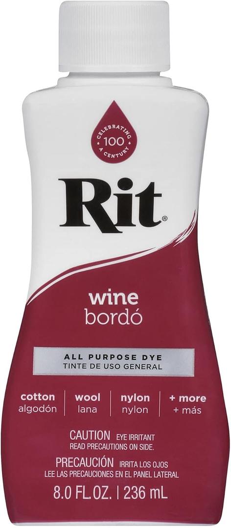 Rit All-Purpose Liquid Dye, Wine 8 Fl Oz