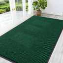 OLANLY Front Door Mat Indoor Outdoor Entrance, Waterproof Heavy Duty Doormat, Fade Resistant, Low Profile, Easy Clean Patio Porch Welcome Floor Mats for Entry, 59x30, Green