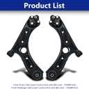 Control Arm, Replacement For Front Lower Left & Right Control Arm With Ball Joint Compatible With 2017-20 Hyundai Elantra 2018-23 Kona 2019-23 Kia Forte 2020-23 Forte5-2PCS
