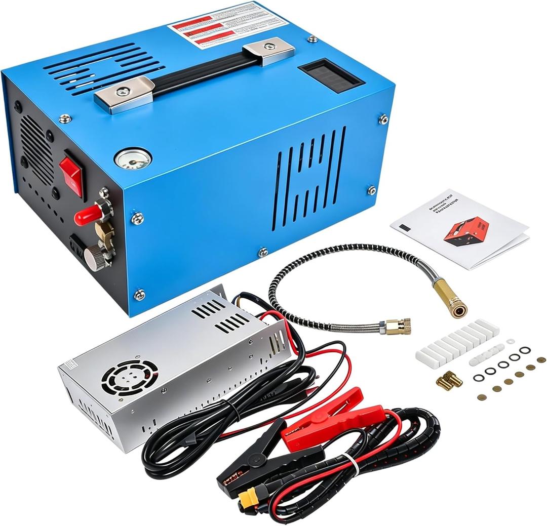 PCP Air Compressor 4500PSI/30Mpa, 12V DC/110V AC High Pressure Air Pump