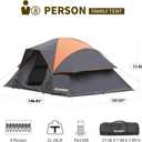EchoSmile 8 Person Large Family Camping Tent, Waterproof Windproof Spacious Cabin Tent with Removable Rainfly, Easy Setup 3-Season Outdoor Shelter for Group