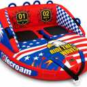 Towable Tubes for Boating 2 Person Boat Tube for Tubing with EVA Pad, Large