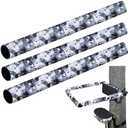 Tree Stand Shooting Rail Pads Waterproof Camouflage Treestand Shooting Rail Padding Replacement Tree Stand Rail Covers for Hunting Climbing Seat, Easy to Quiet Hunting Gear, 3 Pcs - Winter Style