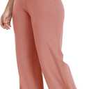 ESOFT Wide Leg Pants Women High-Waisted Yoga Work Dress Pants with Pockets, Casual Sweatpants, Petite/Regular (Gold, XL)