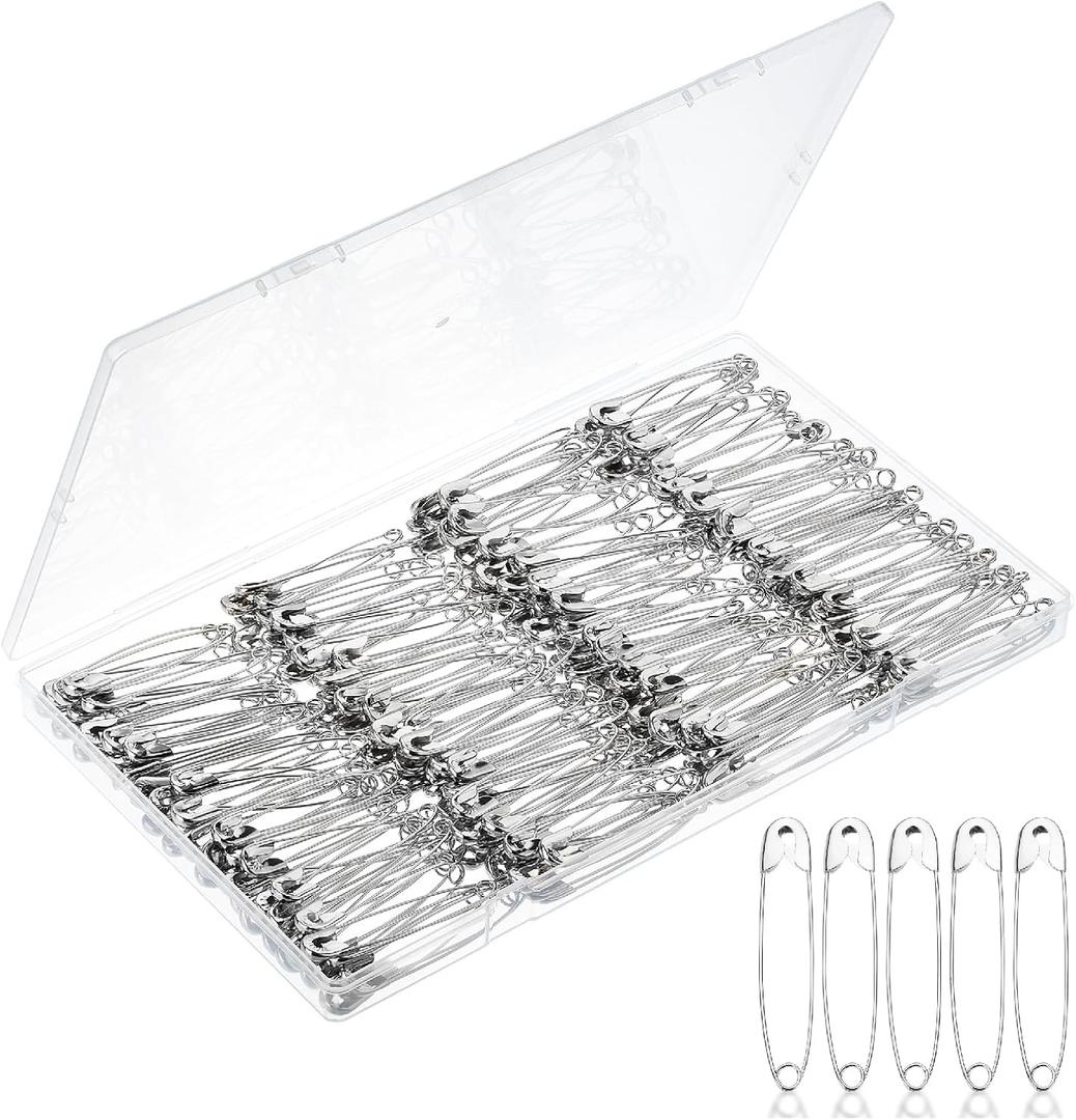 Mr. Pen Oversize Safety Pins - 2.2 Inch, 300 Pack, Heavy Duty for Clothes