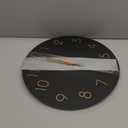 Mosewa Large Wall Clock 16 Inch Black Battery Operated Silent Non Ticking Simple Minimalist Rose Gold Numbers Clock Decorative for Bedroom Living Room Kitchen Home Office, Black