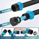 Soaker Hose 100ft (50ft*2), Heavy Duty Garden Hose for DIY Irrigation System,Drip Irrigation Hose Save 80% Water, Leakproof Design, Flexible Water Hose with Holes for Lawn, Garden Bed, Vegetable Field