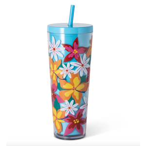 24oz Tumbler with Lid , Leak Proof and Double Wall Insulated Reusable Plastic Cups,Travel Reusable Iced Coffee Cup