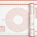 Silicone Baking Mat, Full Sheet Non-Stick Pastry & Dough Mat with Measurement Guides, Silicone Mat & Baking Essentials, 15" x 23"(Pack of 2)