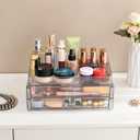 ZHIAI stackable storage drawers, acrylic storage rack, cosmetics and beauty products organizer, suitable for makeup room, bathroom, pantry, home bedroom storage