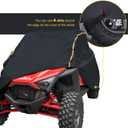 KEMIMOTO PRO XP Cover X3 Heavy Duty UTV Cover 2 Seater Large Size Compatible with Can-Am Maverick X3, Polaris RZR PRO XP, Talon, Commander, YXZ1000R, 2-3 Seater Reflective Strip Sturdy in Wind