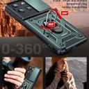 LeYi for Moto G-Stylus-2025 Case: Motorola G Stylus 2025 Case with Screen Protector, Military-Grade Protection, Rotatable Ring Kickstand, Green