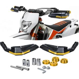 Dirt Bike Handguards, Aperture 0.66-0.83" Motorcycle Handlebars Guards Accessories Universalfor for CRF XR YZF XC KX 150 250 300 125 Motorcycle Ebike ATV Pit Bike Motocross Enduro MX,Gold