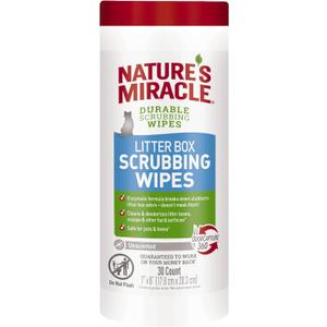 Natures Miracle Litter Box Scrubbing Wipes 30Ct