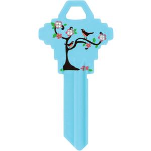 Hillman Diva Tree & Birds House/Office Universal Key Blank Single Sided